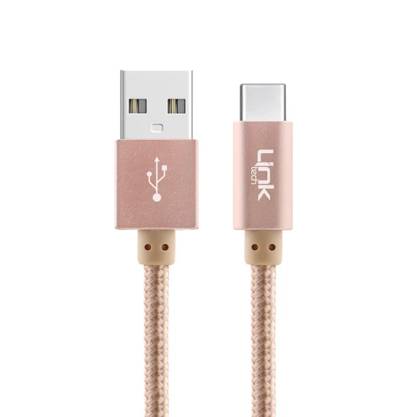 LinkTech K553 Type-C USB Örgü Metal 30cm Data/Şarj Kablosu - 2