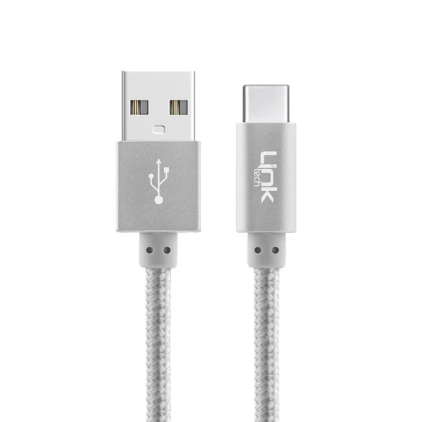 LinkTech K553 Type-C USB Örgü Metal 30cm Data/Şarj Kablosu - 4