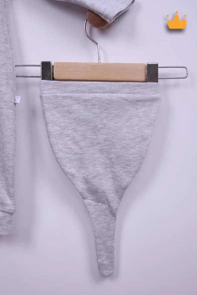 Babyhola %100 Pamuk Şapkalı Fırfır Detaylı Uzun Kollu Kareli Tulum 24122 - 6