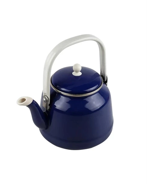 Alev Vintage Demlik - Emaye Çaydanlık Kettle - Lacivert - 2.5 Litre - 3