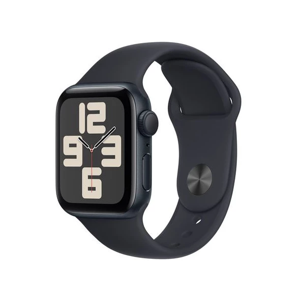 Apple Watch SE GPS 40mm Gece Yarısı Alüminyum Kasa ve Gece Yarısı Spor Kordon - M/L