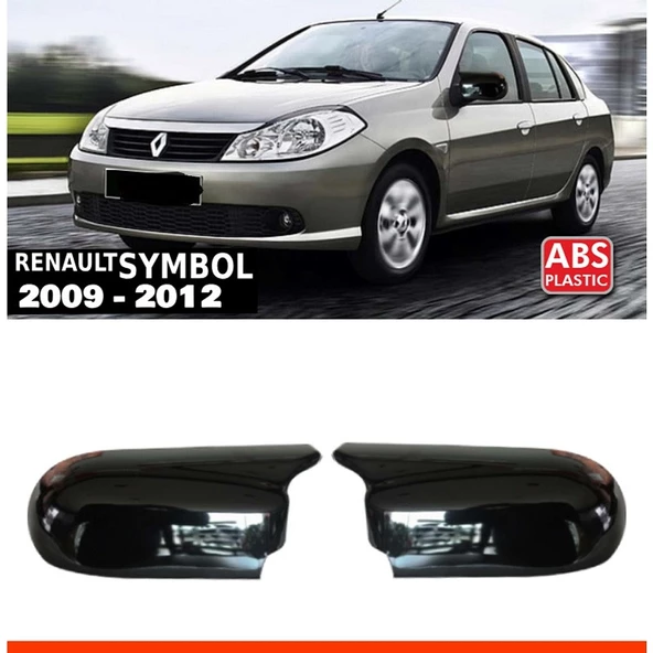 RENAULT CLİ0 SYMBOL 2009-2012 UYUMLU PARLAK SİYAH BATMAN AYNA KAPAĞI