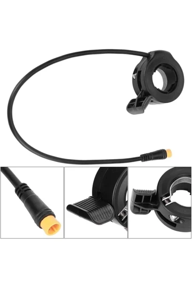 RS3 PRO X MODEL Uyumlu Elektirikli Bisiklet Parmak Gaz Kolu Su Geçirmez - 3