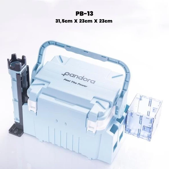 Pandora Çift Katlı Ekstra Dayanıklı Profesyonel Balıkçı Kutu Çanta PB13 31.5x23x23 cm - 2