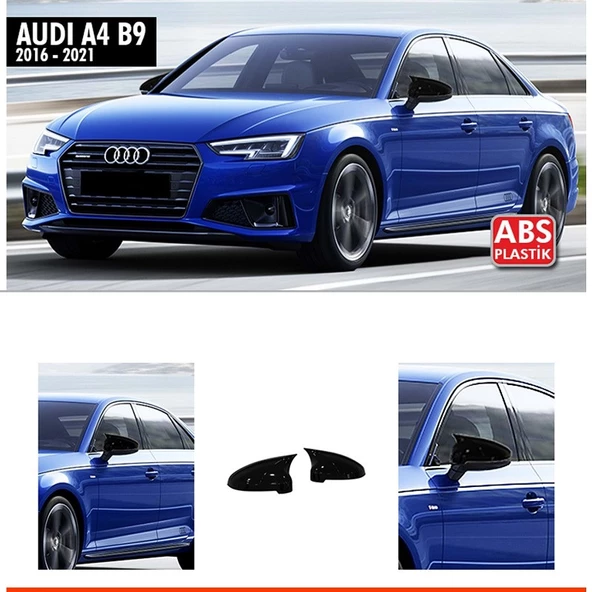 AUDİ A4  2016-2021 UYUMLU BATMAN PARLAK SİYAH AYNA KAPAĞI