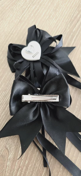 Fiyonklu Kalpli Okul Tokası 2li - 5