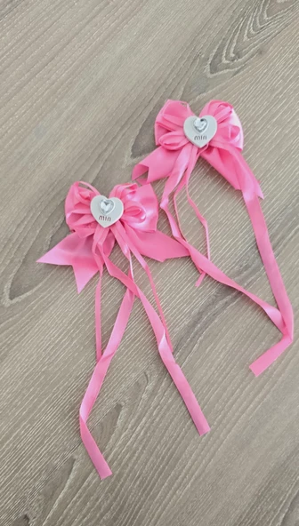 Fiyonklu Kalpli Okul Tokası 2li - 10