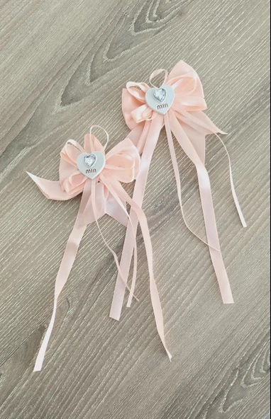 Fiyonklu Kalpli Okul Tokası 2li - 12