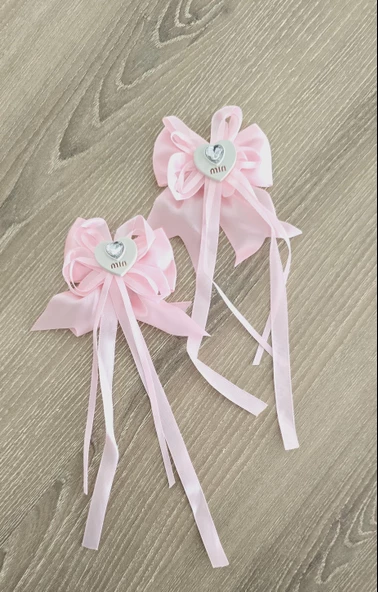 Fiyonklu Kalpli Okul Tokası 2li - 8