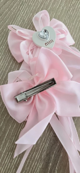 Fiyonklu Kalpli Okul Tokası 2li - 9