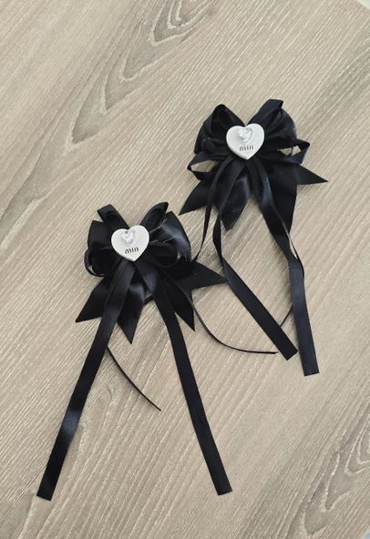 Fiyonklu Kalpli Okul Tokası 2li - 4