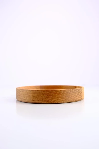 Digithome 6'lı Kayın Ahşap Çerezlik ve Kase Sunum Seti 11 Cm Yuvarlak - 5