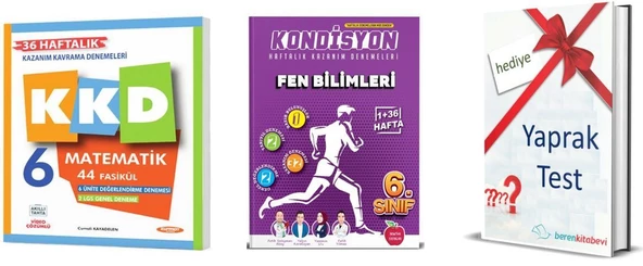 Newton 6.sınıf Kondisyon +Fen Bilimleri+Kurmay KKD Matematik + Yaprak Test Hediye