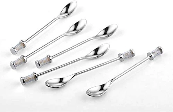 Cemil Gümüş Kaplama 6'lı Çay Kaşığı Seti - 2