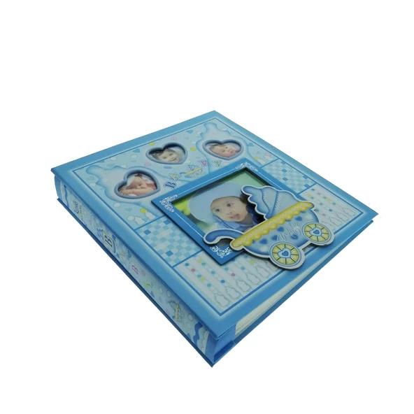 1 Adet 23x25cm Bebek Fotoğraf Albümü Pusetli 120'li - 5