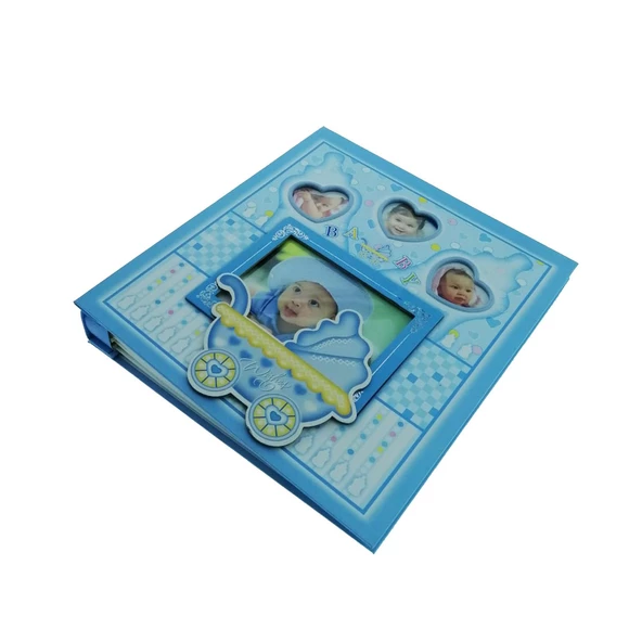 1 Adet 23x25cm Bebek Fotoğraf Albümü Pusetli 120'li - 3