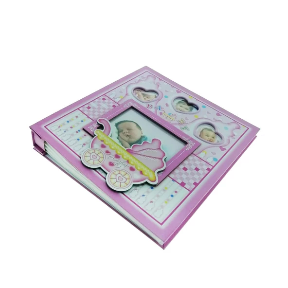 1 Adet 23x25cm Bebek Fotoğraf Albümü Pusetli 120'li - 7
