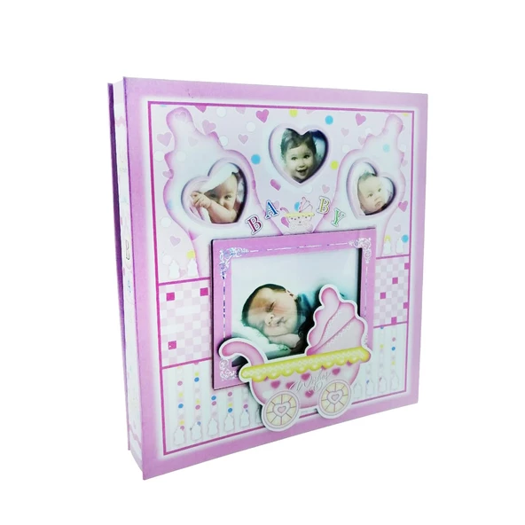 1 Adet 23x25cm Bebek Fotoğraf Albümü Pusetli 120'li - 9