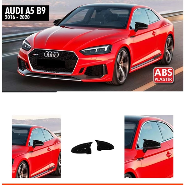AUDİ A5 2016-2021 UYUMLU PARLAK SİYAH BATMAN AYNA KAPAĞI