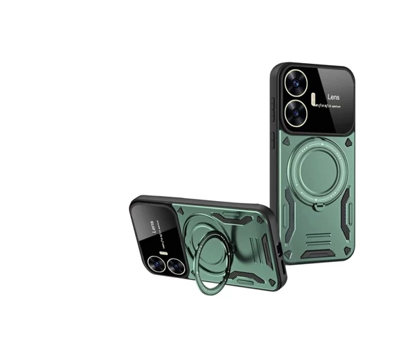 Realme C55 Kılıf Joy Lens Standlı Kapak