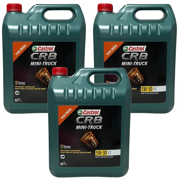 Castrol CRB Mini Truck 5W-30 C2 Motor Yağı 3 x 7 Litre (1 Koli)