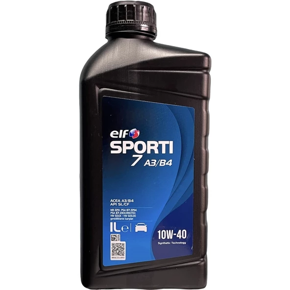 Elf Sporti 7 10W-40 Acea A3/B4 Motor Yağı 1 Litre ürün görseli