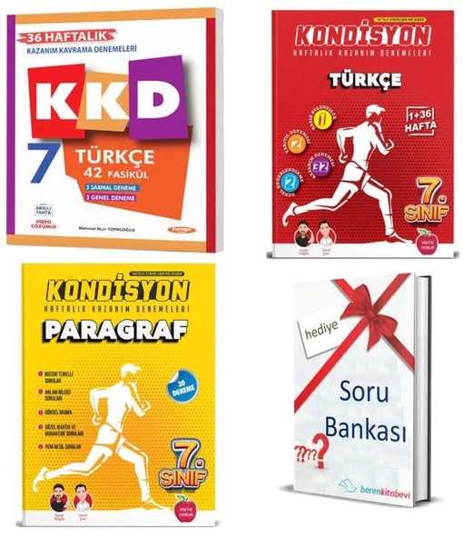 Kurmay 7. sınıf KKD Türkçe+Newton Kondisyon Türkçe+ Paragraf+Soru B.Hediye