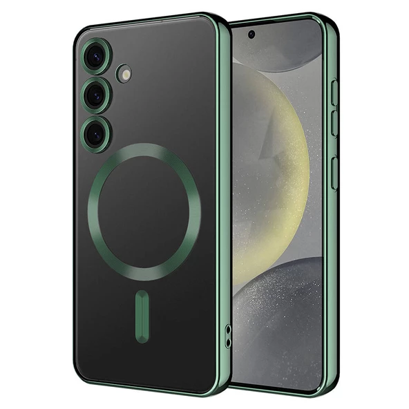 Samsung Galaxy S24 Plus Kılıf Kamera Korumalı Kablosuz Wireless Şarj Özellikli Demre Kapak - Resim 6