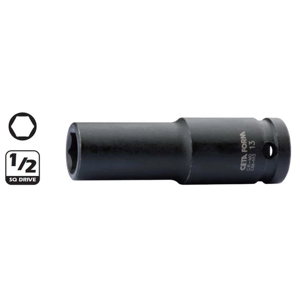 Ceta Form 1/2” 6 Köşe Derin Havalı Lokma Anahtar 11mm-CETA C64-H11