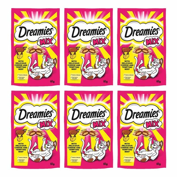 Dreamies Mix Sığır Etli Ve Peynirli Kedi Ödülü 60 gr x 6 Adet - 2