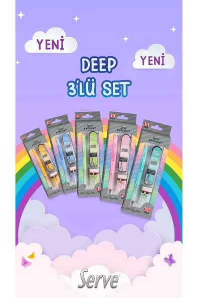 Deep 3lü Okul Seti Su yeşili - 3