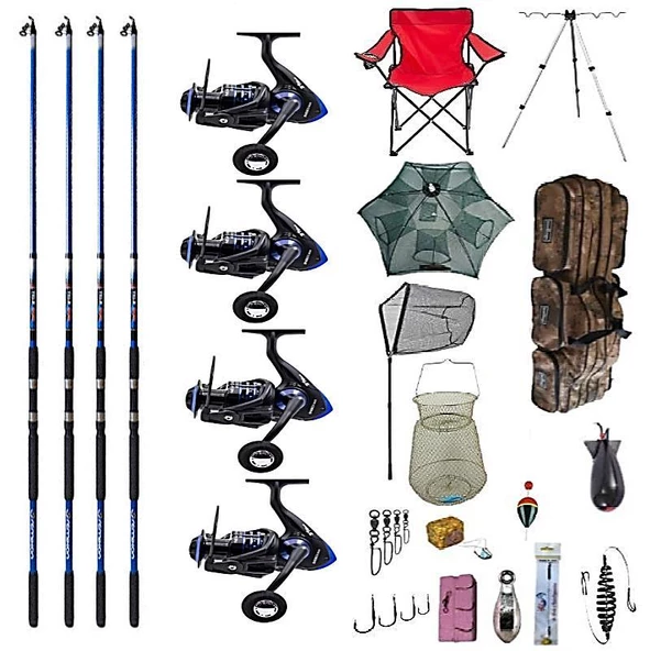 Hit-Pro Apach 3.60 mt Mavi Enrgy 6000 Mavi FULL 4 lü Olta Seti