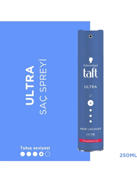 Taft Saç Spreyi  04 Ultra Güç 250ML 24H Mavi - 3