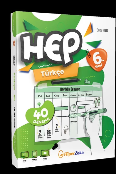 6. Sınıf Haftalık HEP Türkçe 40 Deneme Hiper Zeka