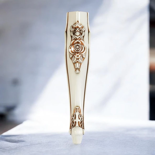 Rosa 4 Adet Plastik Sehpa Ayağı 40 cm Krem Kahverengi Renk Orta Ayak Zigon Sehpa Mobilya Ayakları - Resim 8