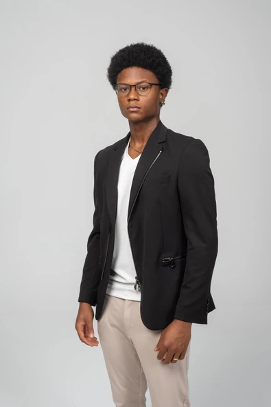 CEKMON Erkek Çift Yönlü Açılır Fermuarlı Rahat Ceket - 6