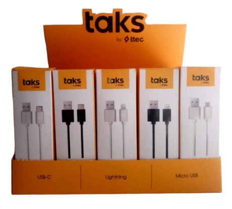 Ttec Taks Kablo Standlı 1 Paket 35 Adet 1Metre Şarj Ve Veri Kablosu 5DK33 15 iphone 15 Type-c 5 Micro