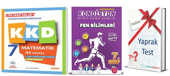 Kurmay Yayınları 7. Sınıf KKD Matematik+ Newton Kondisyon Fen Bilimleri + Yaprak Test Hediye