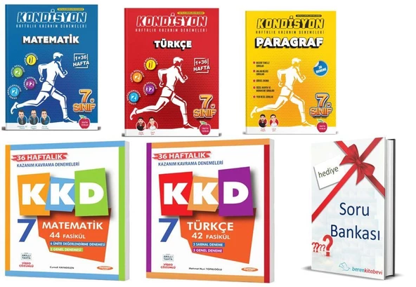 Kurmay 7. Sınıf KKD Matematik+Fen Bilimleri+Newton Kondisyon Matematik+Türkçe+Paragraf+Soru B.Hediye