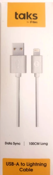 Ttec Taks Şarj Ve Veri Kablosu 1Metre 5DK33 Siyah Beyaz Ve Uç Seçenekleri Mevcut - 3
