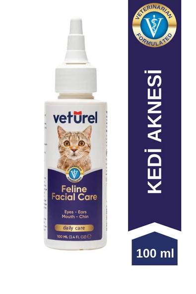 Kedi Yüz Temizleme Solüsyonu Kedi Aknesi Gözyaşı Lekesi Göz Damlası Akıntı Kaşıntı Bakımı 100ml