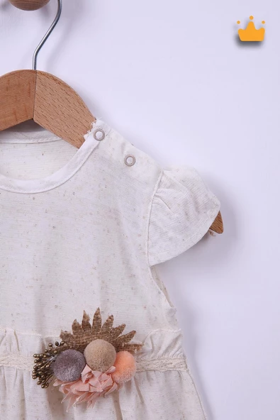 Babyhola Kız Bebek Bayramlık Çiçek Detaylı Elbise 229203 - 2