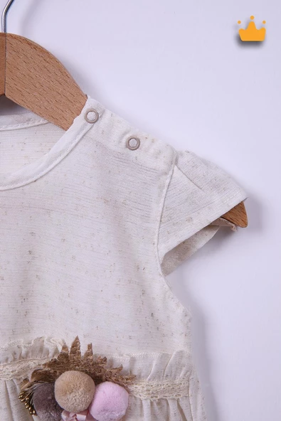 Babyhola Kız Bebek Bayramlık Çiçek Detaylı Elbise 229203 - 7