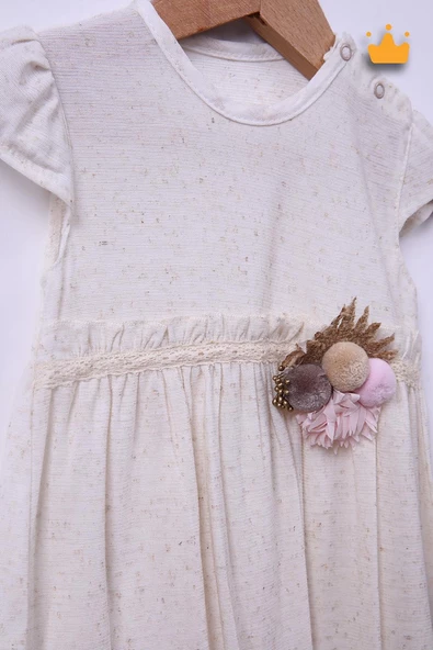 Babyhola Kız Bebek Bayramlık Çiçek Detaylı Elbise 229203 - 8