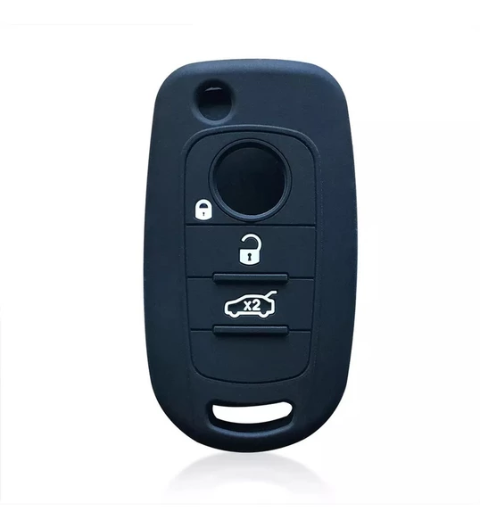 FİAT EGEA 500X CROSS SİLİKON ANAHTAR KILIF (SİYAH) ürün görseli