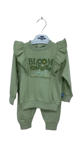 uğurböceğiçocuk Bloom Kol Volan Baskılı Kız Çocuk Takım 24505 - 3