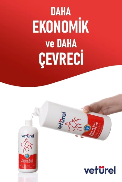 Kedi Köpek Yara Deri Günlük Bakımı Saf Hipokloröz Yanık Kızarıklık Tahriş Hot Spot Yara Spreyi Refil - 2