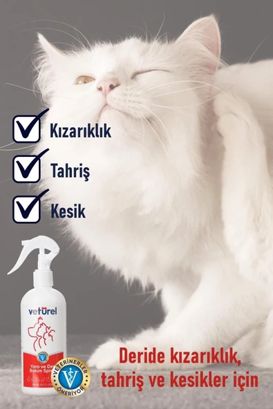 Kedi Köpek Yara Deri Günlük Bakımı Saf Hipokloröz Yanık Kızarıklık Tahriş Hot Spot Yara Spreyi Refil - 5
