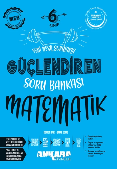 Ankara Yayıncılık 6. Sınıf Matematik Güçlendiren Soru Bankası - 1