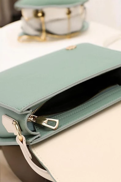 Levidor Özel Renk El Ve Kol Çantası Olarak Tasarlanmış Suni Deri Bayan Omuz Çantası 930170.YŞLKRM - Resim 6